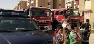 صورة اليوم : حريق يلتهم وحدة سكنية بمدينة الرحاب بالسويس