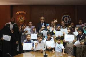 تكريم طلاب السويس من ذوي الاحتياجات الخاصة الفائزين بمسابقة مهرجان الحلم المصري