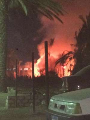 بالصور: حريق هائل بمنطقة عرب المعمل بالسويس