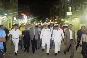 حامد يتفقد شارع أحمد عرابي لمتابعة رفع الاشغالات بالسويس