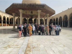 زوجات سفراء ٢٠ دولة بالعالم فى زيارة  لمنطقة مجمع الأديان بمصر القديمة