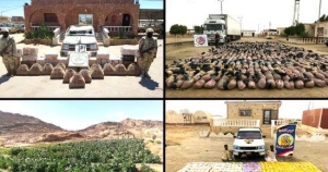قوات حرس الحدود تضبط 7 أطنان و850 ألف قرص مخدرات خلال شهر