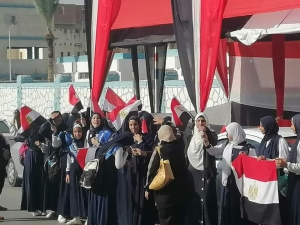 توافد المواطنين علي اللجان بمحافظة السويس   في بداية اليوم الثالث للإنتخابات الرئاسية 2024