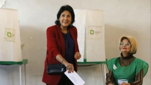 سالومى اول إمرأة تفوز بالإنتخابات الرئاسية فى جورجيا