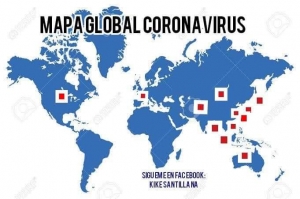 خريطة انتشار فيروس كورونا علي مستوي العالم