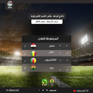 منتخب مصر الاوليمبي في المجموعة الاولى في بطولة كأس الامم الافريقية تحت 23 سنة