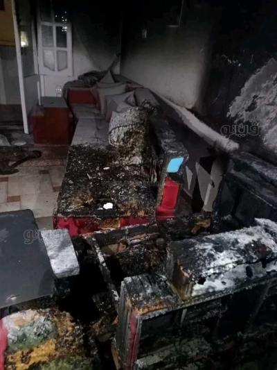 حريق يلتهم محتويات شقة عروسين في الشرقية