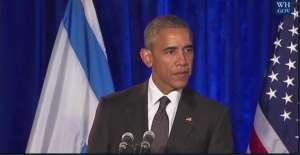 اوباما يدعو في كلمته بسفارة اسرائيل الى معاداة كل من يحاول تحريف الدين لتبرير الإرهاب والعنف !!!