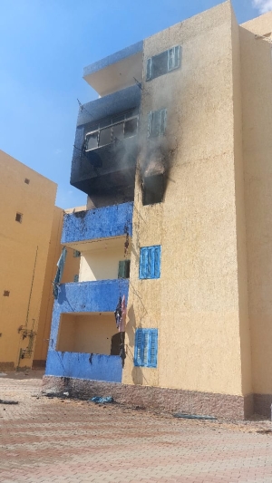 وفاة شخص محترقا واصابة 2 في حريق شقة بمدينة التوفيق بالسويس
