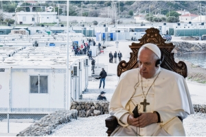 بابا الفاتيكان يصل إلى مخيم المهاجرين في جزيرة ليسبوس اليونانية