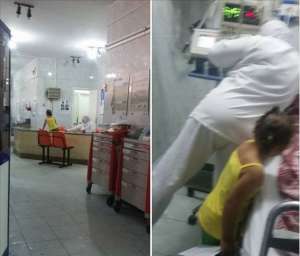 الممرضة وابنتها داخل غرفة العناية المركز بمستشفى السويس العام