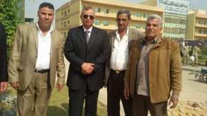 السروي وابراهيم حسن في زيارة لرئيس حي الجناين السابق باحد المستشفيات الخاصة بالقاهرة