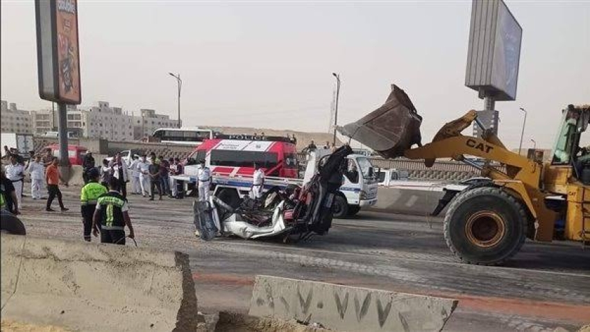 التحريات تكشف تفاصيل حادث 12 سيارة بالطريق الدائري الأوسطي