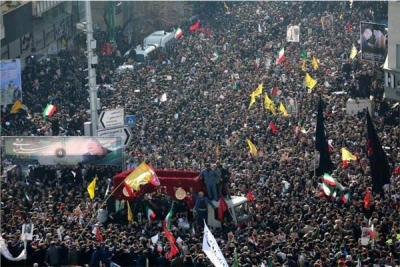 إيران: ارتفاع عدد ضحايا تشييع جثمان سليماني إلى 50 قتيلًا و213 مصابًا