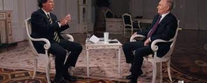 فلاديمير بوتين في مقابلة مع الصحفي الأمريكي تاكر كارلسون