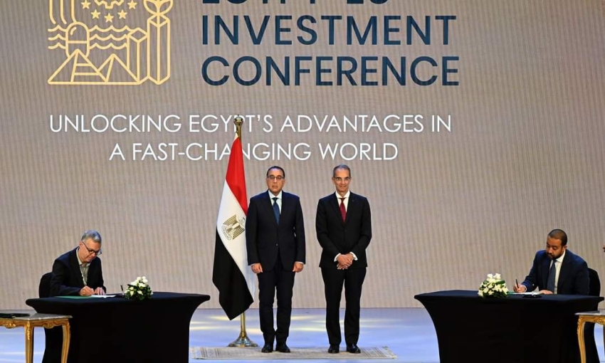 مدبولي يشهد توقيع إتفاقيتين تجاريتين بين الشركة المصرية للإتصالات و ميدوسا الأوروبية لنقل حركة الإتصالات الدولية وتعزيز البحث العلمي